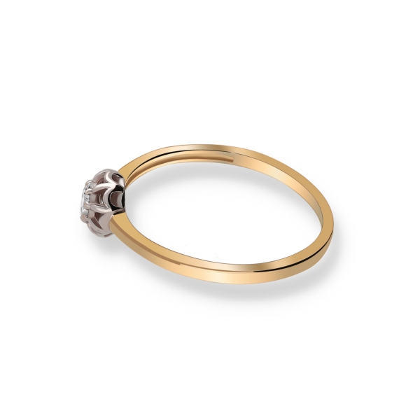 Pierścionek Złoty Z Brylantem 0,10ct RS0060