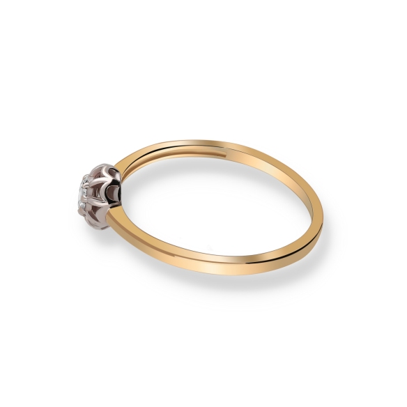 Pierścionek Złoty Z Brylantem 0,10ct RS0060