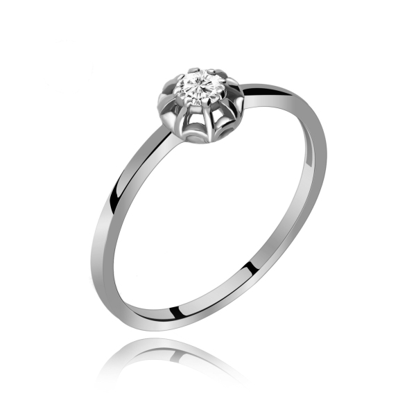 Pierścionek Złoty Z Brylantem 0,10ct RS0060