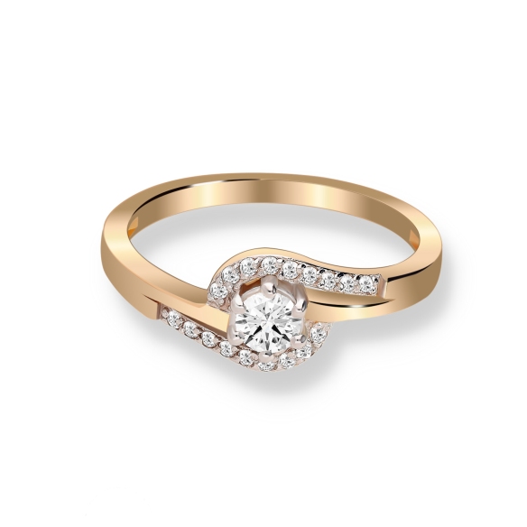 Pierścionek Złoty Z Brylantami 0,29ct RS0340