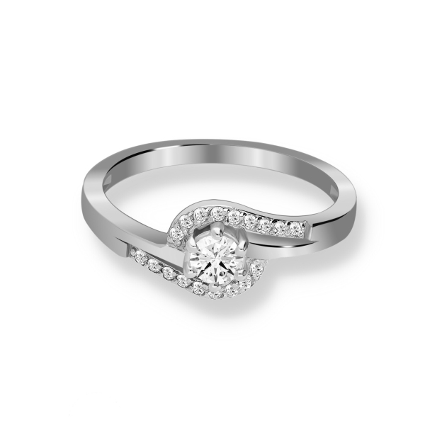 Pierścionek Złoty Z Brylantami 0,29ct RS0340