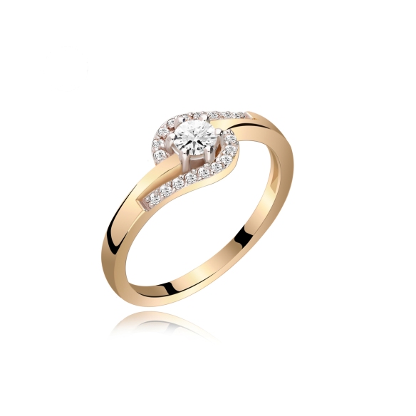 Pierścionek Złoty Z Brylantami 0,29ct RS0340