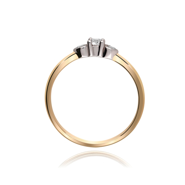 Pierścionek Złoty Z Brylantami 0,13ct RS0264