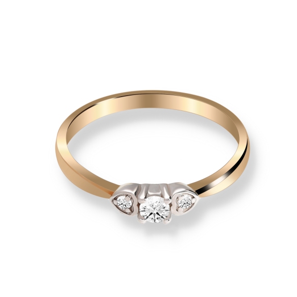 Pierścionek Złoty Z Brylantami 0,13ct RS0264