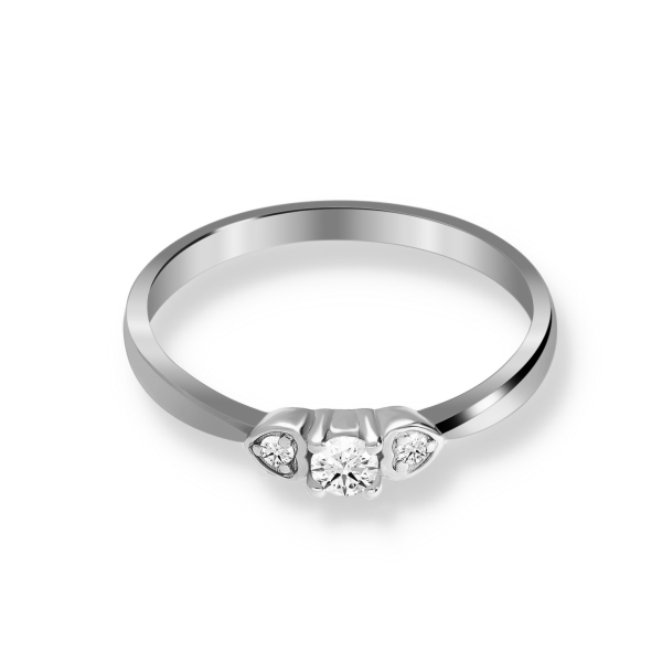 Pierścionek Złoty Z Brylantami 0,13ct RS0264