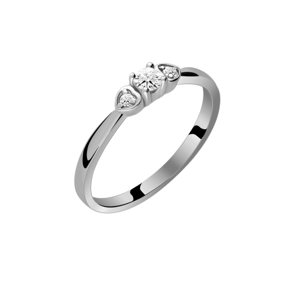 Pierścionek Złoty Z Brylantami 0,13ct RS0264