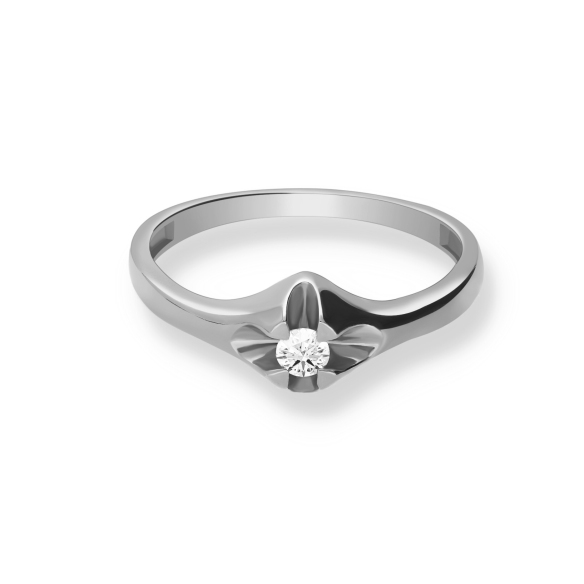 Pierścionek Złoty Z Brylantem 0,10ct RS0101