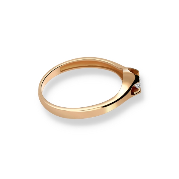 Pierścionek Złoty Z Brylantem 0,10ct RS0101