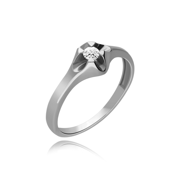 Pierścionek Złoty Z Brylantem 0,10ct RS0101