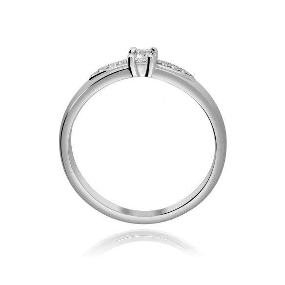 Pierścionek Złoty Z Brylantami 0,13ct RS0402