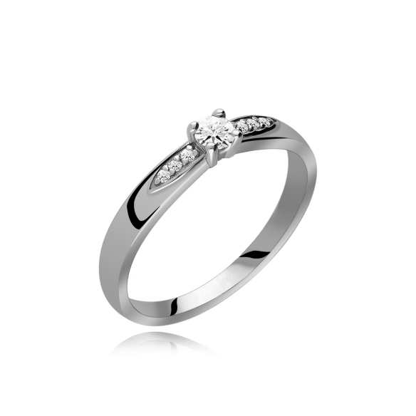 Pierścionek Złoty Z Brylantami 0,13ct RS0402