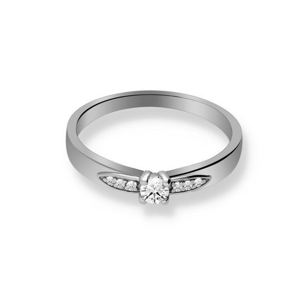 Pierścionek Złoty Z Brylantami 0,13ct RS0402