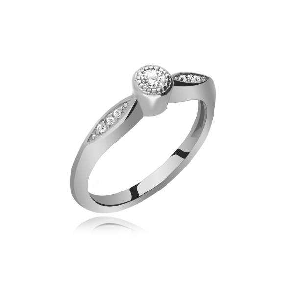 Pierścionek Złoty Z Brylantami 0,13ct RS0006
