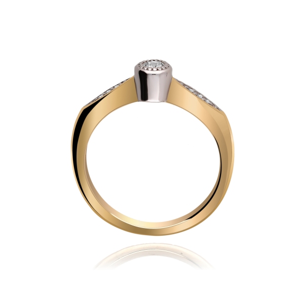 Pierścionek Złoty Z Brylantami 0,13ct RS0006