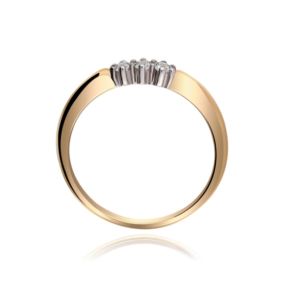 Pierścionek Złoty Z Brylantami 0,12ct RS0052
