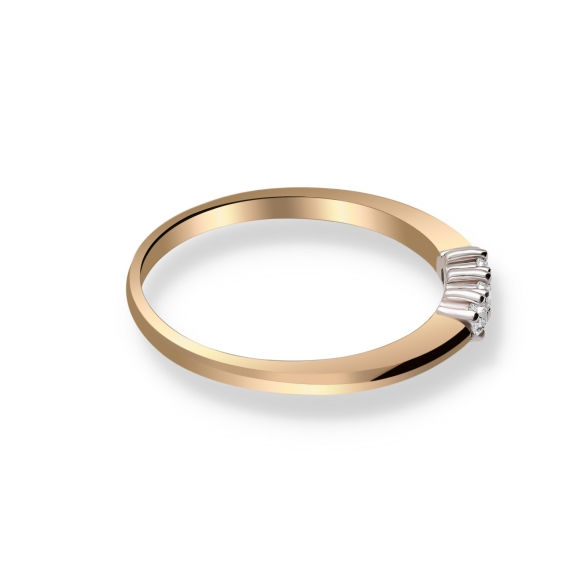 Pierścionek Złoty Z Brylantami 0,12ct RS0052