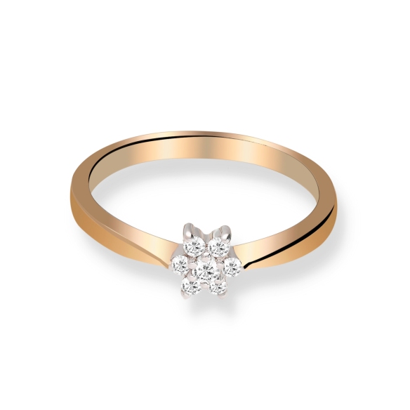 Pierścionek Złoty Z Brylantami 0,12ct RS0372