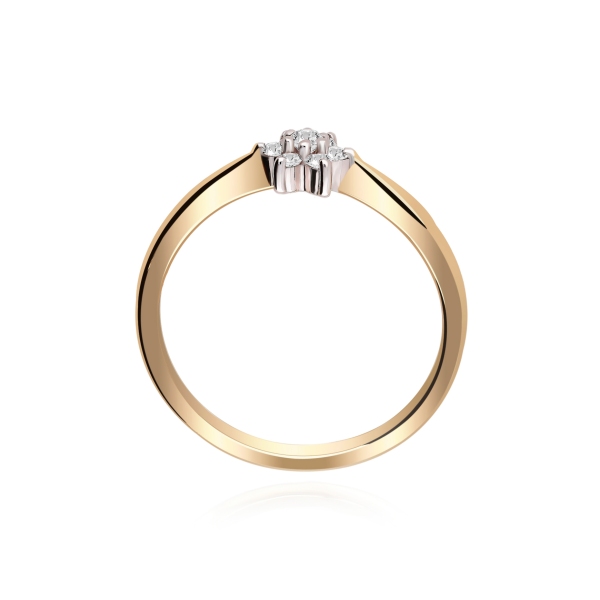 Pierścionek Złoty Z Brylantami 0,12ct RS0372