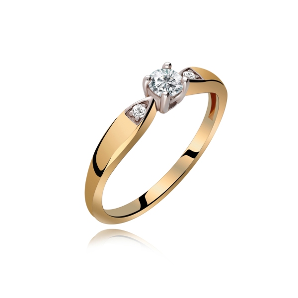 Pierścionek Złoty Z Brylantami 0,23ct RS0346BIS