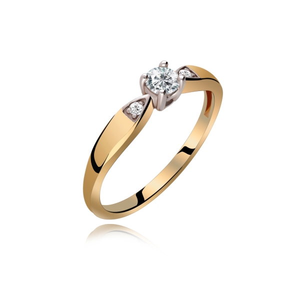Pierścionek Złoty Z Brylantami 0,23ct RS0346BIS