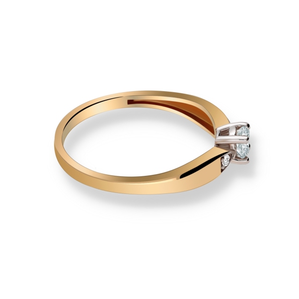 Pierścionek Złoty Z Brylantami 0,23ct RS0346BIS