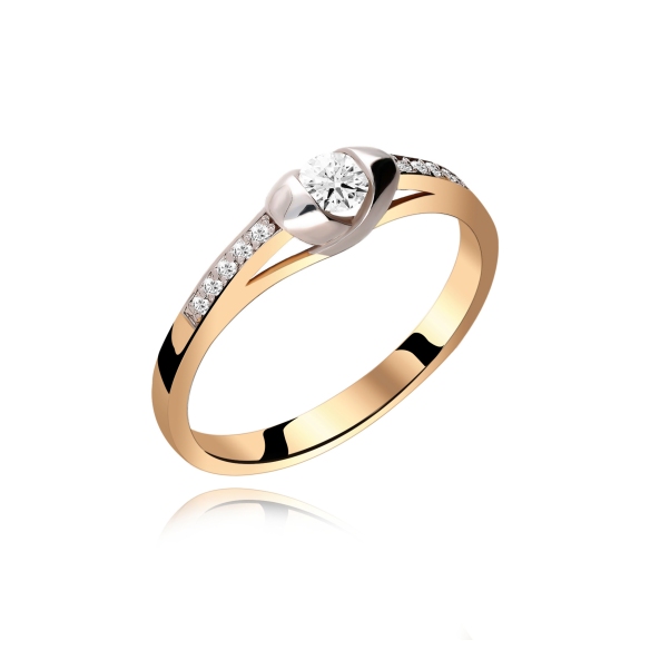 Pierścionek Złoty Z Brylantami 0,20ct RS0256