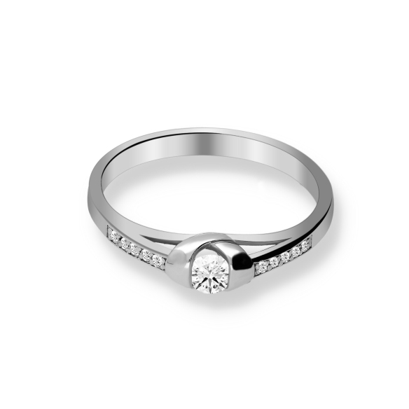 Pierścionek Złoty Z Brylantami 0,20ct RS0256