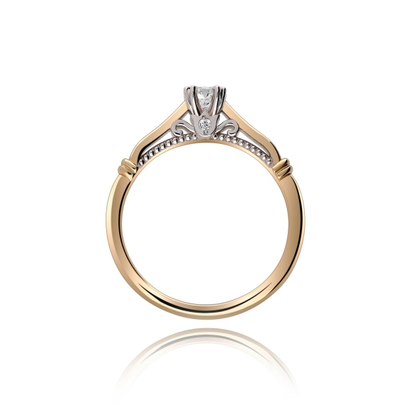 Pierścionek Złoty Z Brylantami 0,22ct RSTB031