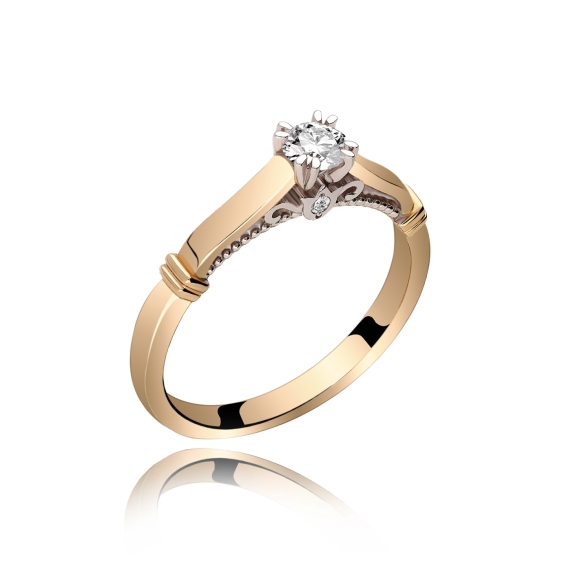 Pierścionek Złoty Z Brylantami 0,22ct RSTB031