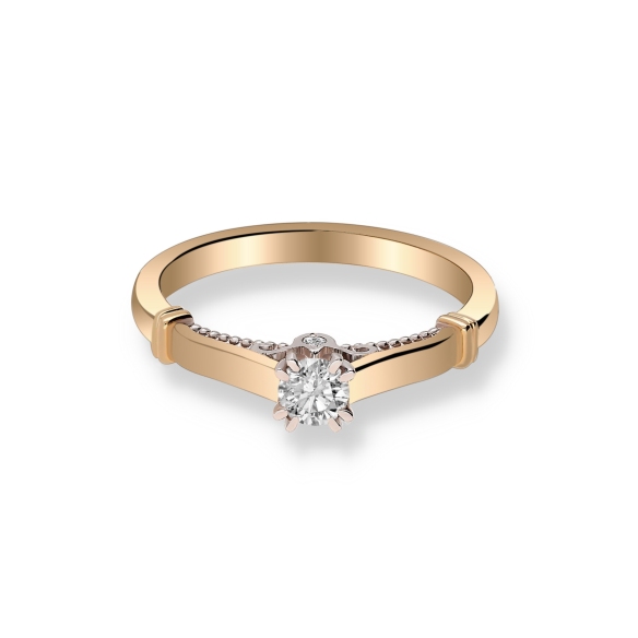 Pierścionek Złoty Z Brylantami 0,22ct RSTB031