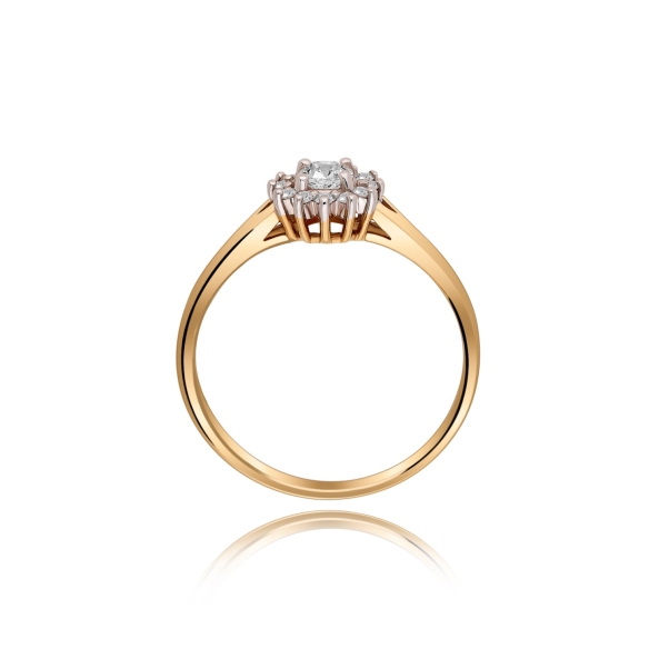 Pierścionek Złoty Z Brylantami 0,32ct RS0315