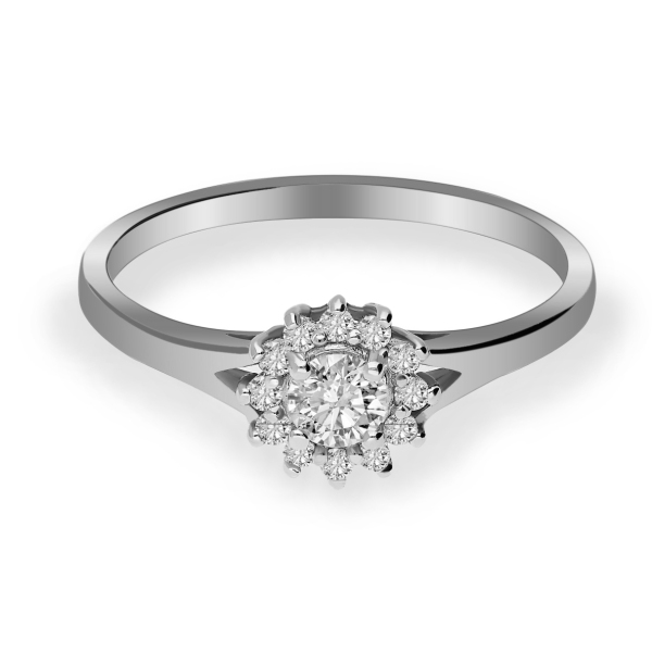 Pierścionek Złoty Z Brylantami 0,32ct RS0315