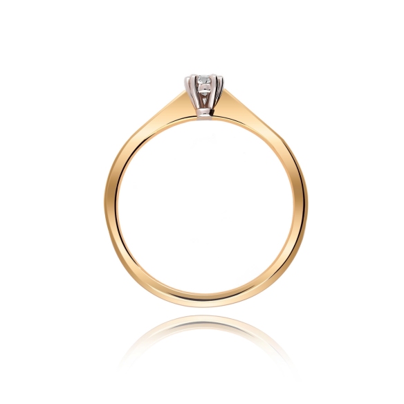Złoty Pierścionek Z Brylantem 0,15ct RS0408