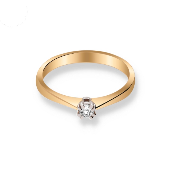 Złoty Pierścionek Z Brylantem 0,15ct RS0408