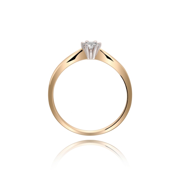 Złoty Pierścionek Z Brylantem 0,20ct RS0435