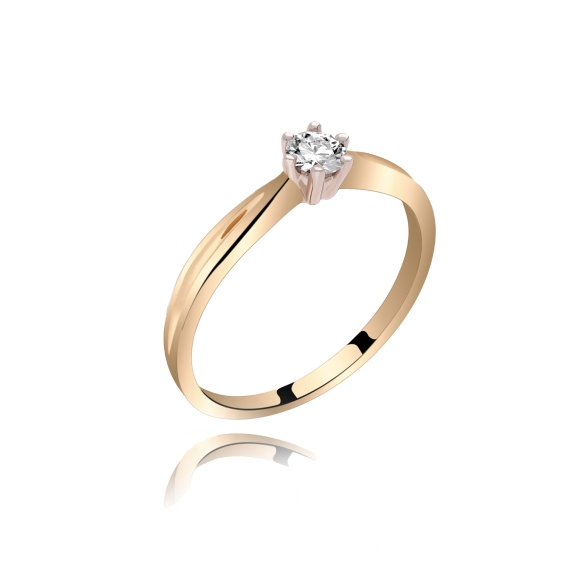 Złoty Pierścionek Z Brylantem 0,20ct RS0435