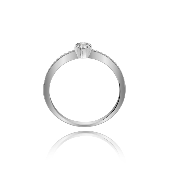 Złoty Pierścionek Z Brylantem 0,10ct RS0416