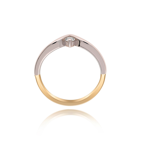 Złoty Pierścionek Z Brylantem 0,10ct RS0009