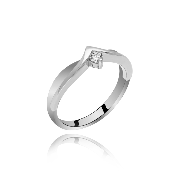 Złoty Pierścionek Z Brylantem 0,10ct RS0009