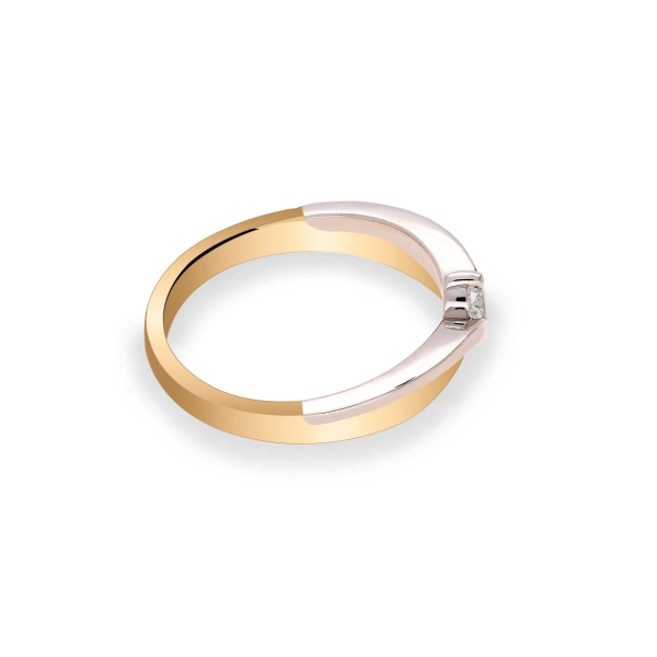 Złoty Pierścionek Z Brylantem 0,10ct RS0009