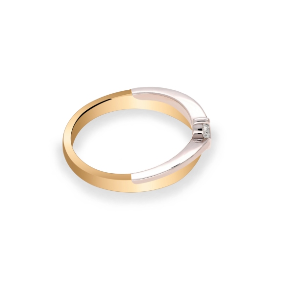Złoty Pierścionek Z Brylantem 0,10ct RS0009