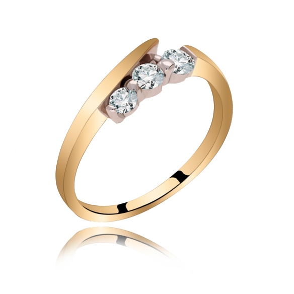 Złoty Pierścionek Z Brylantami 0,19ct RS0199