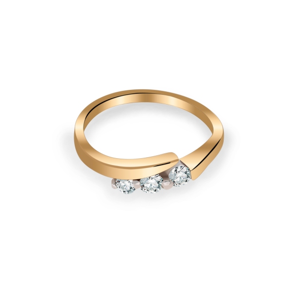 Złoty Pierścionek Z Brylantami 0,19ct RS0199