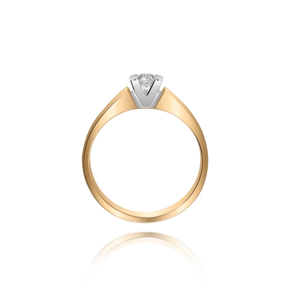 Pierścionek Złoty Z Brylantem 0,10ct RS0198