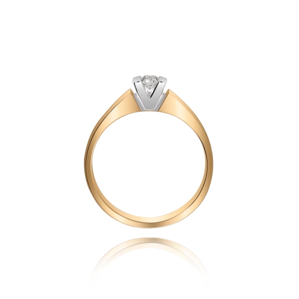 Pierścionek Złoty Z Brylantem 0,10ct RS0198