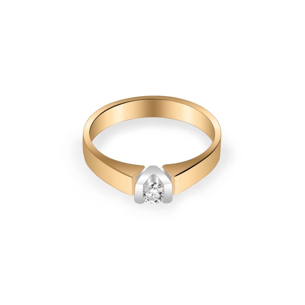 Pierścionek Złoty Z Brylantem 0,10ct RS0198