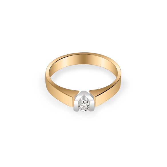 Pierścionek Złoty Z Brylantem 0,10ct RS0198