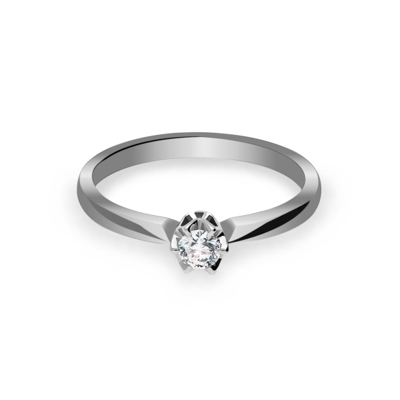 Pierścionek Złoty Z Brylantem 0,15ct RS0488