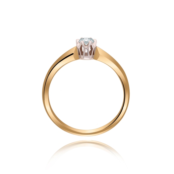 Pierścionek Złoty Z Brylantem 0,15ct RS0488