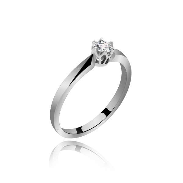 Pierścionek Złoty Z Brylantem 0,15ct RS0488